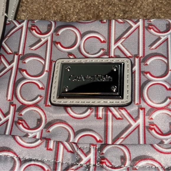 Calvin Klein Multi Color Monogram Nylon Logo Tote Multiple Pockets - Picture 4 of 11